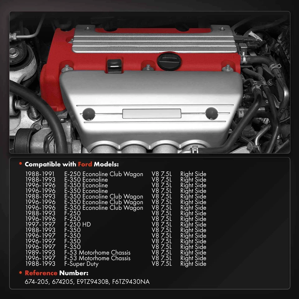 Colector de escape derecho pasajero para Ford F-250 F-350 E-350 Econoline V8 7,5 L Foto 2 de 4