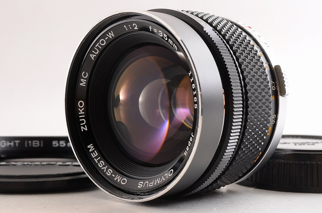 【美品】オリンパス ZUIKO MC AUTO-W f=35mm 1:2 MINT】OLYMPUS OM SYSTEM ZUIKO MC AUTO-W 35mm F/2 MF Wide