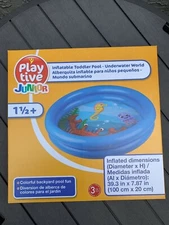NIB Inflatable Kids Toddler Swimming Pool 40" diameter USA Seller