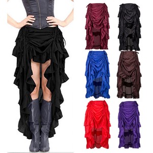 skirt ruffles steampunk pleated pirate gothic retro