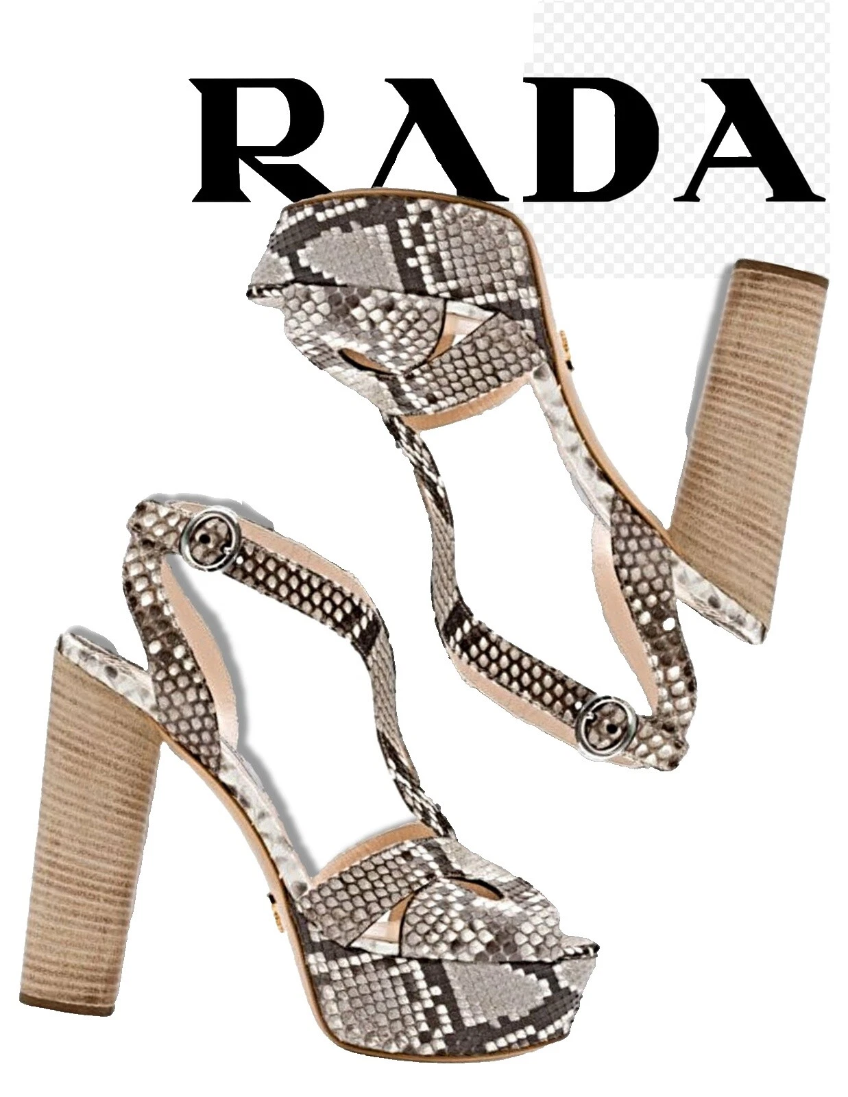 Tacones informales para mujer Prada con estampado de animales