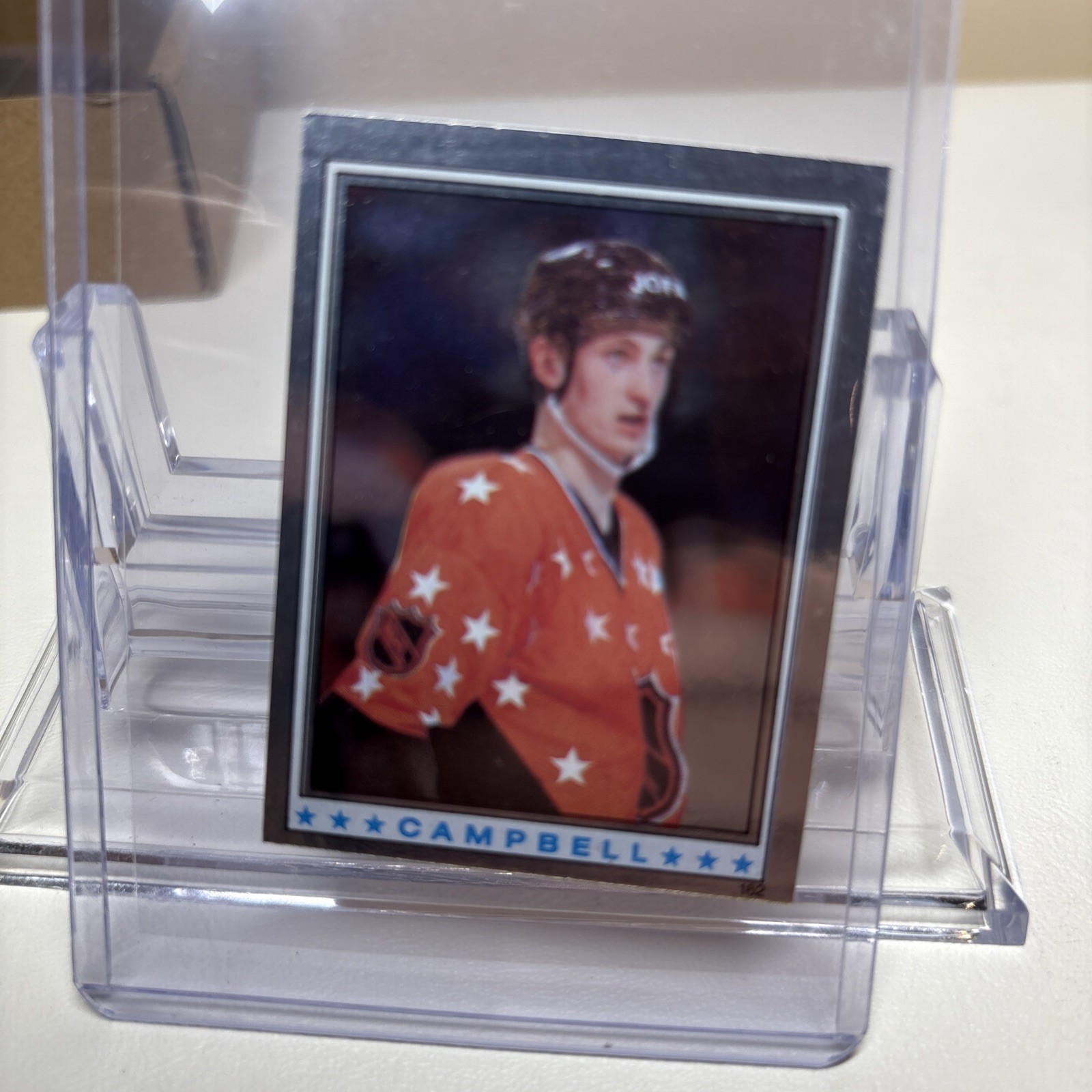 1982 Topps NHL Sticker 162 Wayne Gretzky All-Star Foil OC HOF  vintage