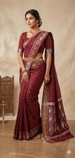 Women Pure Half Silk Authentic Dhakai Jamdani Saree Designer Handloom Festive