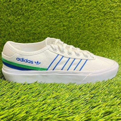 Adidas Delpala Originals Mens Size 6 White Blue Athletic Skate Shoes Sneakers