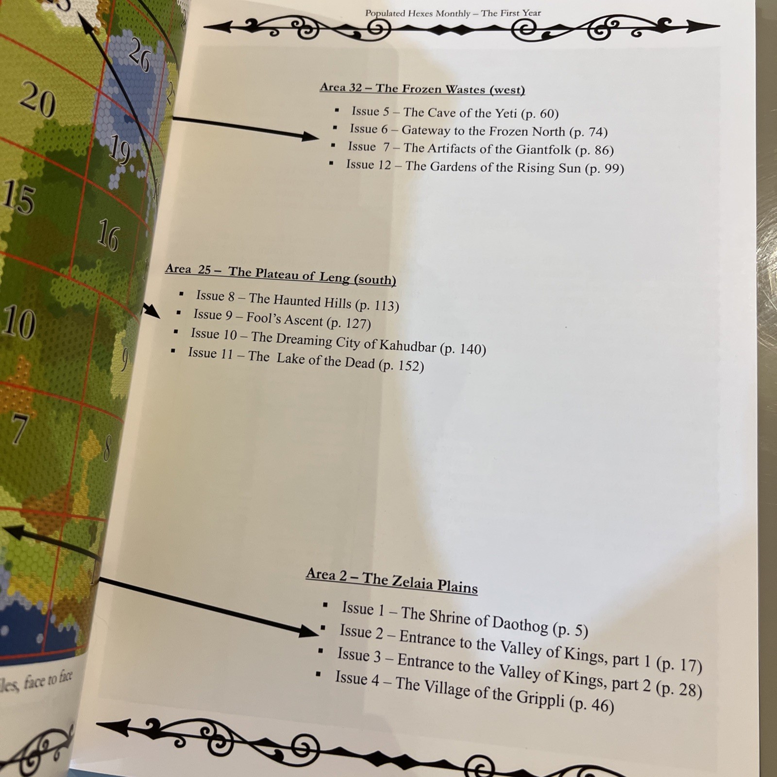Populated Hexes Monthly - The First Year - For Old School Essentials OSR RPG