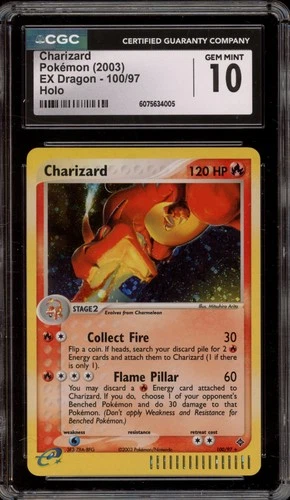 Pokemon Charizard EX Dragon Holo Rare #100 CGC 10 Gem Mint