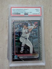 2024 Bowman Draft Chrome Travis Bazzana #BDC-1 Steel Metal Refractor /100 PSA 9