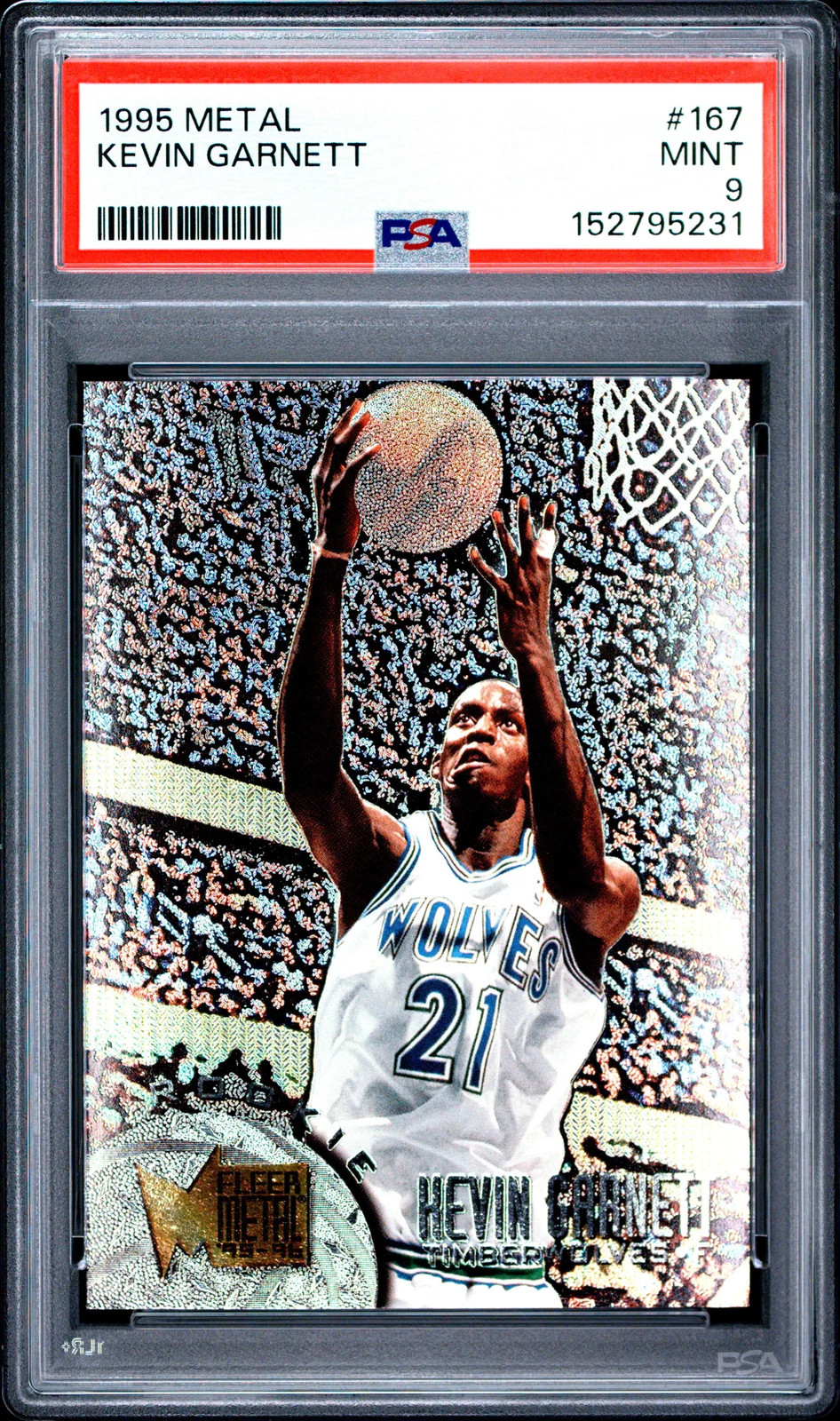 1995 Metal Kevin Garnett #167 PSA 9