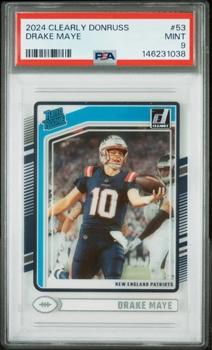2024 PANINI CLEARLY DONRUSS #53 DRAKE MAYE ROOKIE RC PSA 9