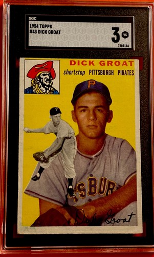 1954 Topps Dick Groat [Gray Back] #43 card