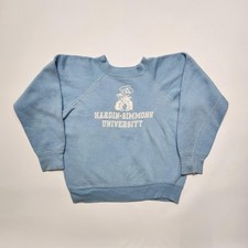 60s 70s Kids Hardin-Simmons University Cowboy W Sided Print Sweatshirt 8-10y