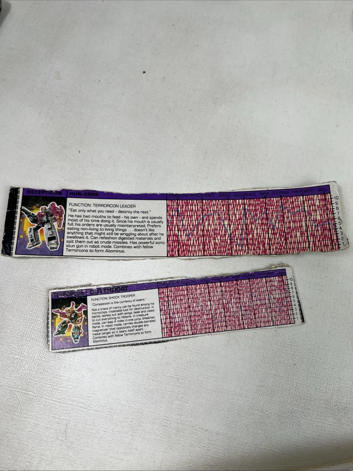 De colección G1 Transformers Abominus Terrorcons Piezas Especificaciones Instrucciones Sinner Foto 4 de 4