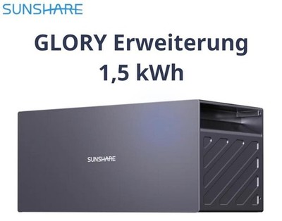 Sunshare Glory 1,5kWh Balkonkraftwerk Speicher Erweiterung Semi-Solid Akku IP65