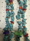 Turquoise Red Coral Heishi Double Stranded Beaded Necklace — photo 6
