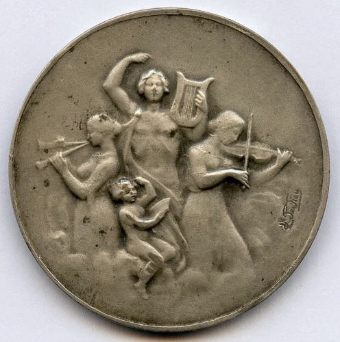 France Musical Choral Festival Silvered Bronze Medal by Patriarche 42mm 31gr !!!