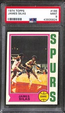 1974 TOPPS #186 JAMES SILAS PSA 9 Mint 43935824 