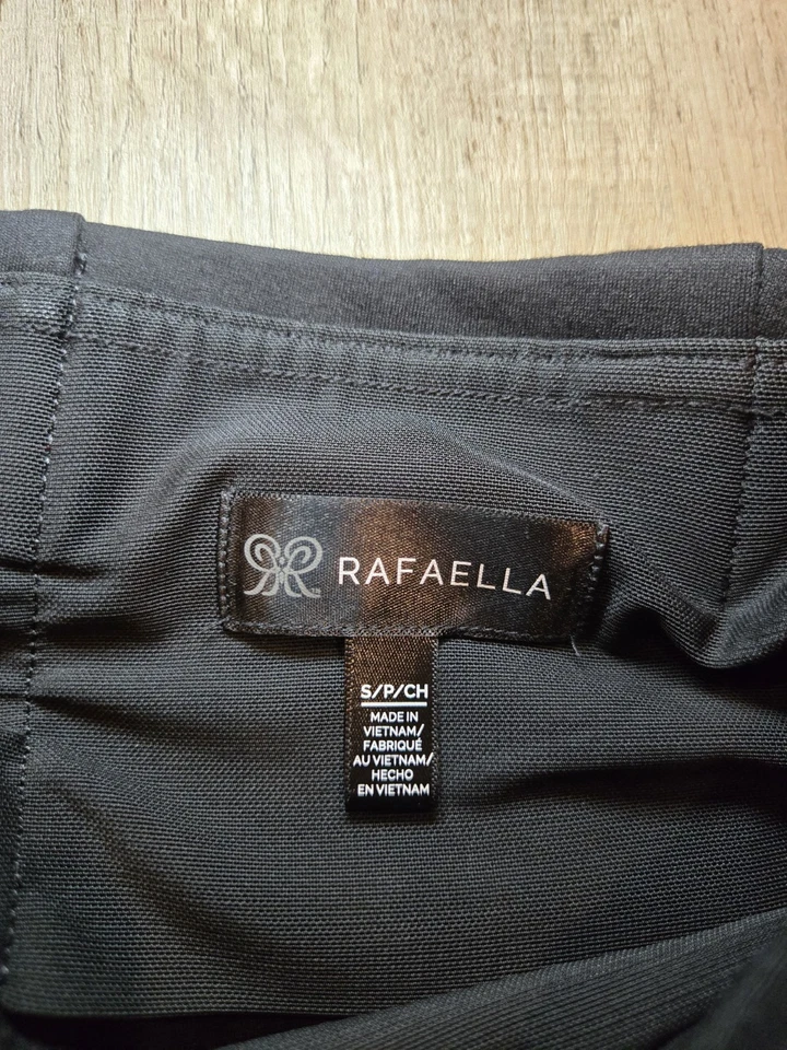Pantalones de vestir ajustados negros Rafaella talla pequeña Foto 3 de 4
