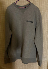 Tommy Hilfiger Gray Fleece Crewneck Logo Pullover Sweatshirt Men s XXL