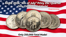 2026 Quarters "4th of July" Privy 25C ~ RAW BU (IN HAND) Fast shipping