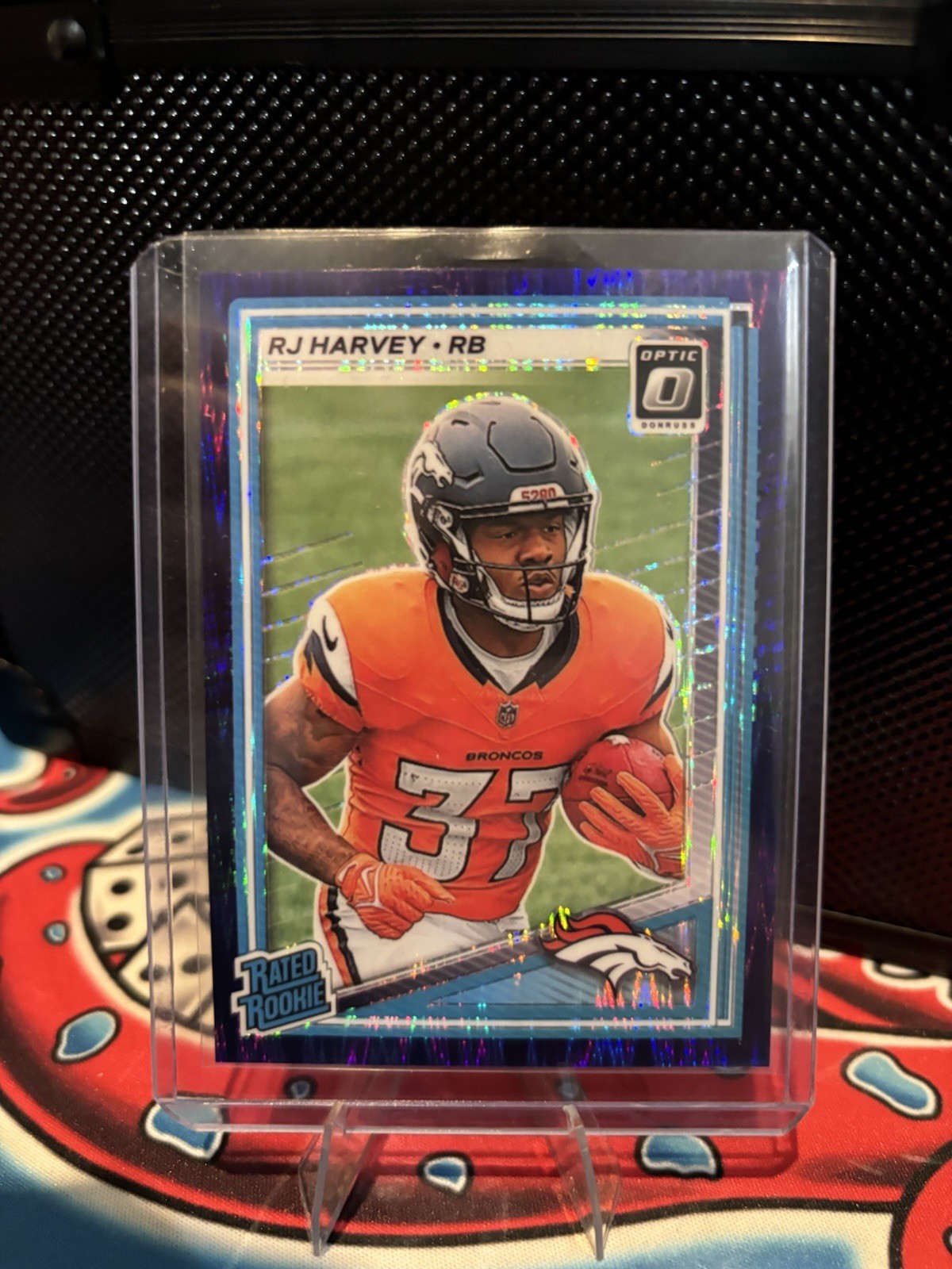 2025 Panini Donruss Optic - RJ Harvey #208 Blue Scope Prizm (RC)