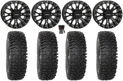 System 3 ST-3 15'' Wheels Black 33'' RC500S Sticky Tires Can-Am Defender