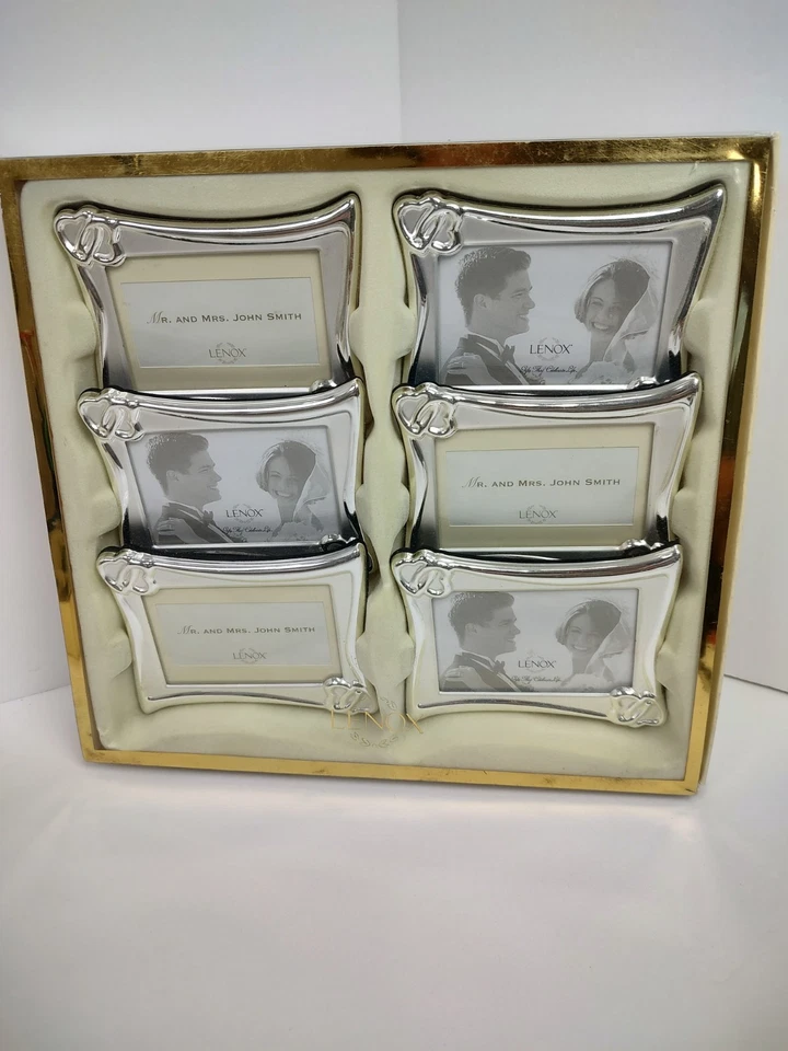 Conjunto de 24 porta-cartões/quadros corações promessas de casamento Lenox em excelente estado usado - Imagem 2 de 4
