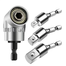 Screwdriver Drill Adapter Right-angle Attachment Impact Hex Driver Extension Bit