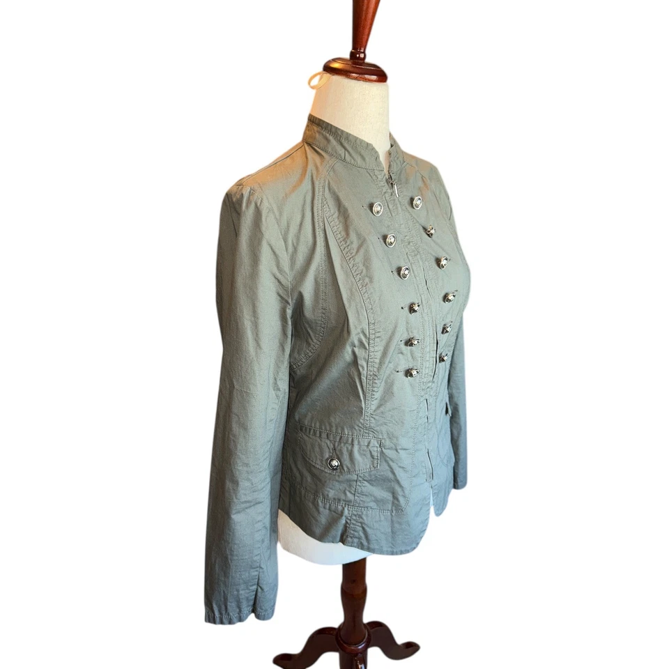 Chaqueta INC International Concepts Oliva Estilo Militar | Talla L Foto 3 de 4