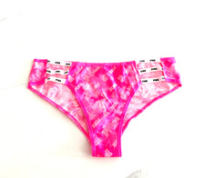 Victoria's Secret PINK Mini Logo Strappy Cheekster Panty PINK Print