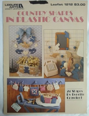 Country Shapes In Plastic Canvas Pattern ~ Leaflet ~LEISURE ARTS Leaflet 1212