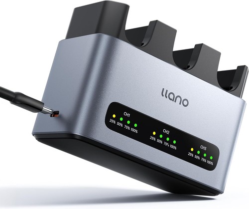 llano 30W LP-E17 3-Slot Battery Charger Canon EOS R50 R8 R10 RP T7i T8i T6i M6
