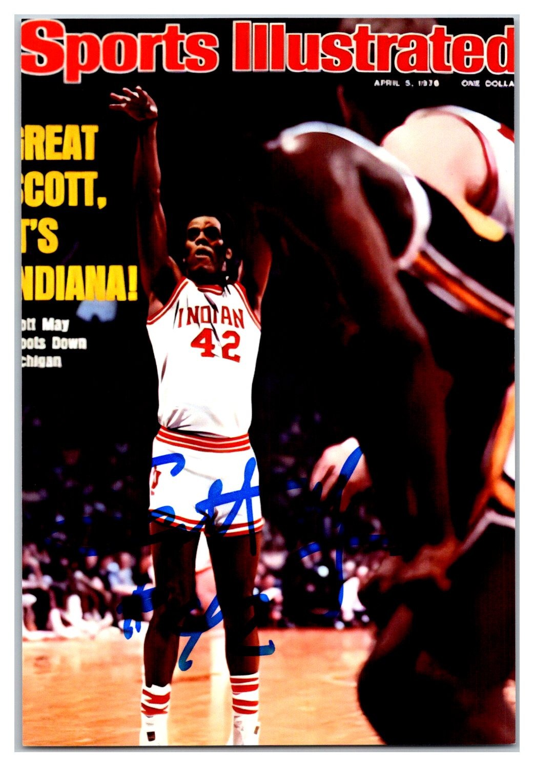 Scott May Indiana Hoosiers Hand Signed 4x6 Photo TD46-0338