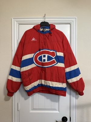 APEX ONE NHL Montreal Canadiens 1990s Vintage Windbreaker Jacket Size medium