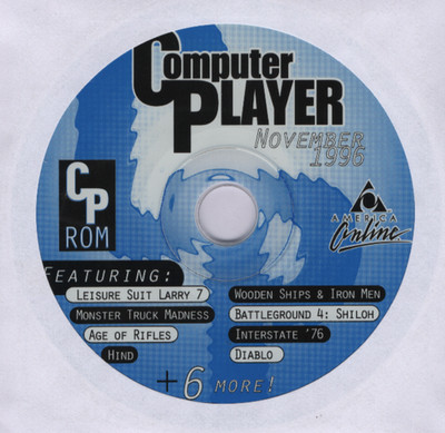 Computer Player Nov 1996 Game Demo CD Leisure Suit Larry 7 Diablo Interstate 76