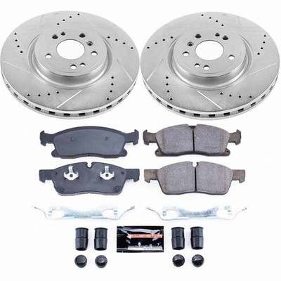 Power Stop Brake Kit For Mercedes-Benz GLE300d 2016 2017 Front Evolution Sport