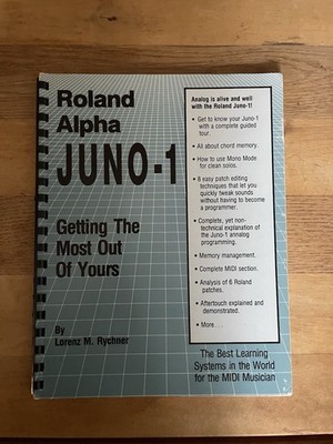 Seltenes Handbuch: Roland Alpha Juno 1   Getting The Most Out Of Yours