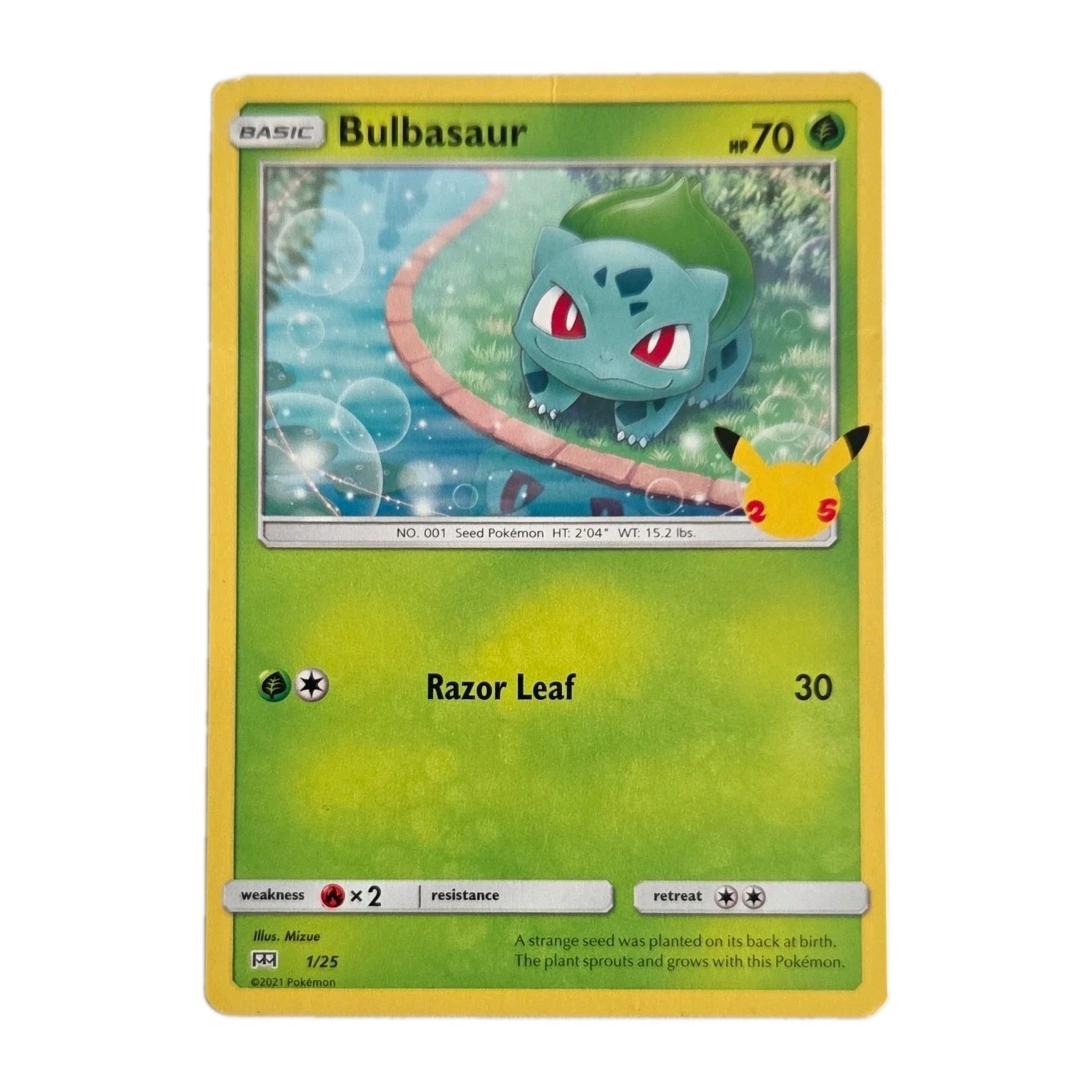 Bulbasaur 1/25 Promo  McDonald's 25th Anniversary Pokemon 2021