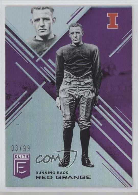 2017 Panini Elite Draft Picks Aspirations Purple 3/99 Red Grange #83 HOF 1dm4
