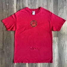 Vintage Orange County Choppers Biker T-Shirt Men's Size L Red DISTRESSED Y2K