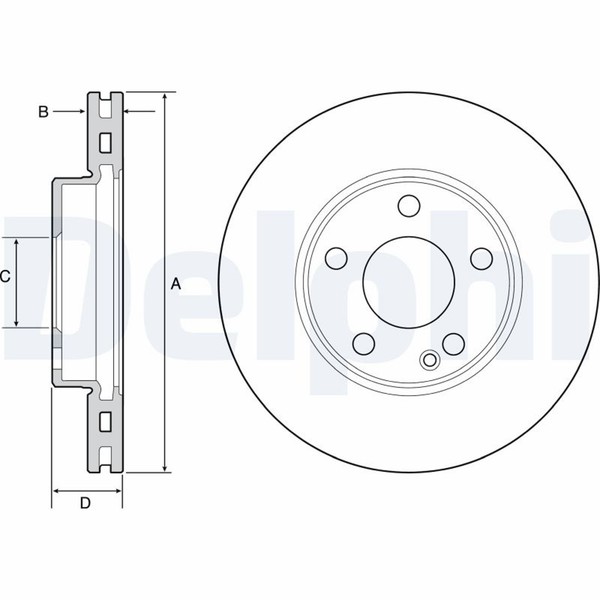 2X Bremsscheibe Delphi BG4554C FüR Mercedes W246 W242 Klasse W176 Sports Tourer-image
