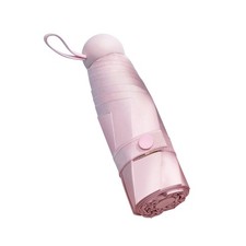 5 Section Uv Protective Umbrella Portable Foldable Sunshade Capsule Type