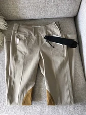 THE TAILORED SPORTSMAN ENGLISH RIDING HABIT TROPHY HUNTER TAN YOUTH PANTS SZ 10