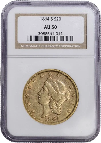 1864-S Liberty Double Eagle — photo from the most recent tracked eBay sale