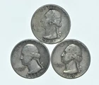 TOUGH 1936 1943 1939 Washington Quarter 90% Silver Lot *816