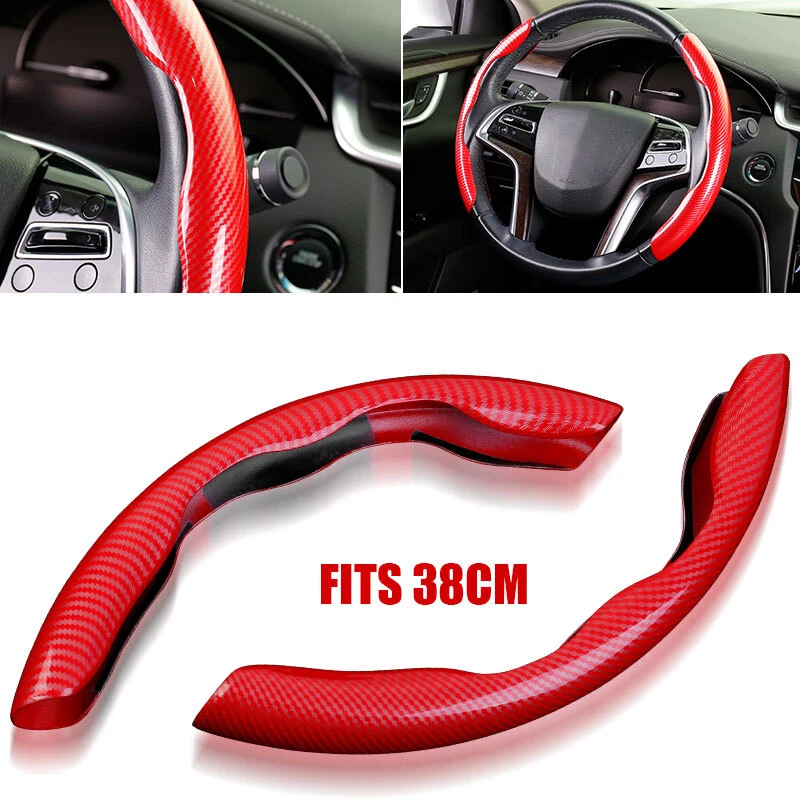 Carbon Fiber Red Car Steering Wheel Booster Cover Car Accessories For Ford - Image 4 of 4