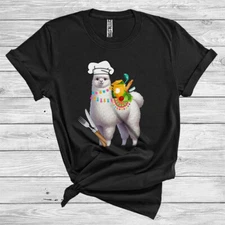 Llama Lunch Lady, Cute Llama Cooking Tools Lover Matching Team Family T-Shirt