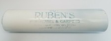 Antique White Milk Glass Advertising Rolling Pin 1920-30s Ruben's McKeesport, PA