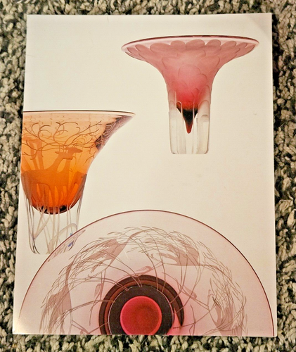 1985 Thal & Slack Art Glass Scallop Design Cold Glass Texture - Picture 12 of 14
