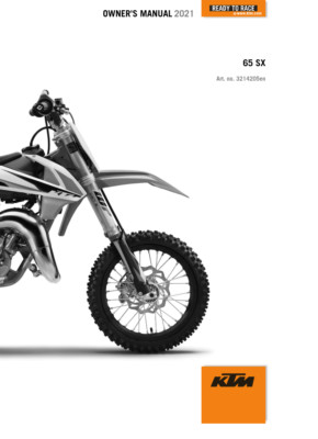 KTM 65 SX (EU) 2021 BETRIEBSANLEITUNG FOLDER