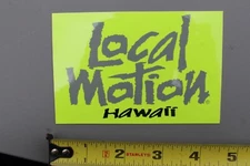LOCAL MOTION Hawaii Surf Neon Yellow Grey OG 80's LM2 Vintage Surfing STICKER